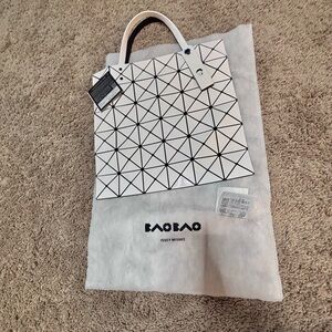 Issey Miyake Black and White Geometric Tote